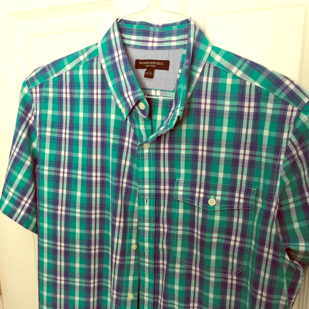 Banana republic short sleeve button down
